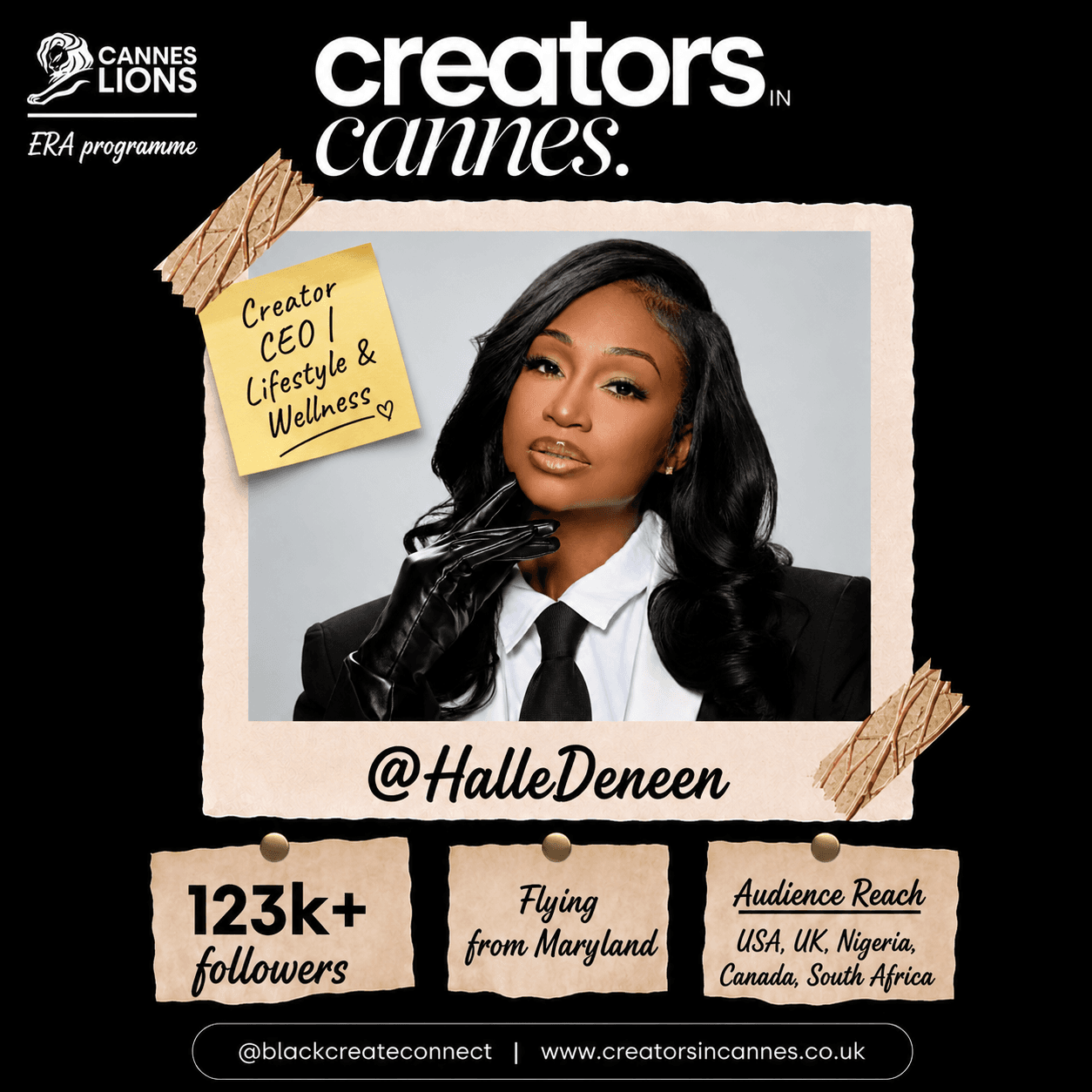 Portrait of Halle Deneen, a lifestyle and wellness creator, for the Creators in Cannes program.